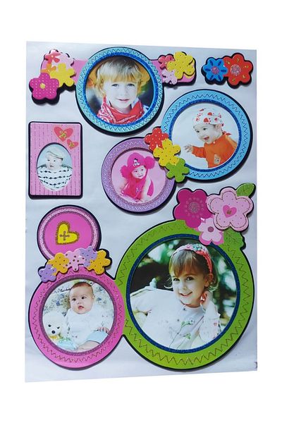 BV Decorative sticker, Circles with pictures, 45 cm, WX-EB007