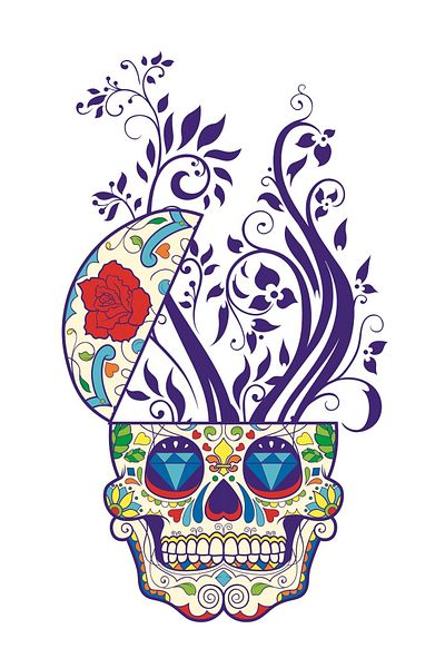 BV Decorative sticker, Skull, 90 cm, 219STK-1