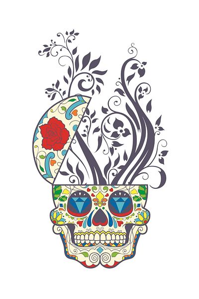 BV Decorative sticker, Skull, 90 cm, 219STK-8