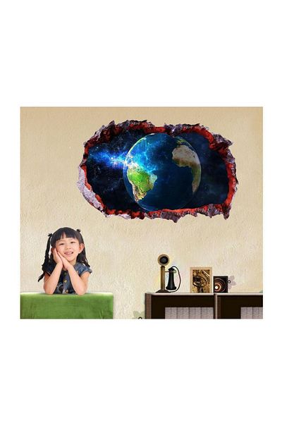 BV Decorative sticker, hole in the wall 3D, Planet, 85 cm, 1040STK-1