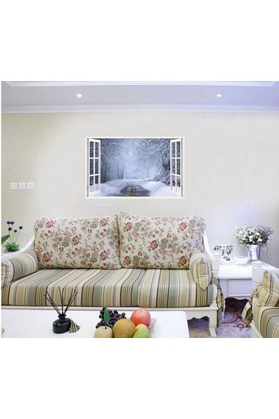BV Decorative sticker, 3D Window, Winter, 85 cm, 698STK