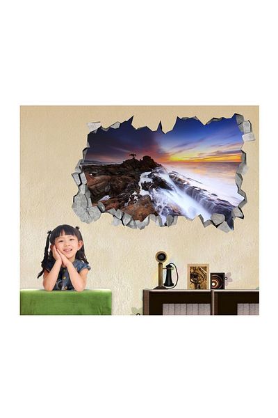 BV Decorative sticker, hole in the wall 3D, Mountain, 85 cm, 165STK-2