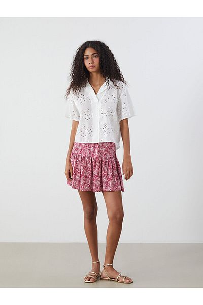 LC Waikiki Openwork Women's Crop Shirt