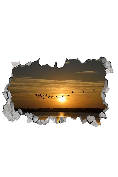 BV Decorative sticker, 3D hole in the wall, Sunrise, 85 cm, 175STK-2