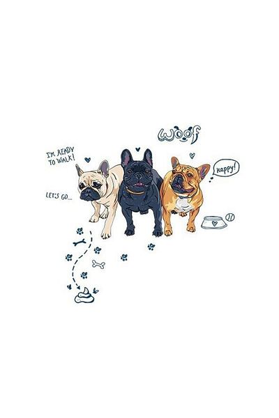 BV Decorative sticker, Dog, Woof, 125 cm, 771STK