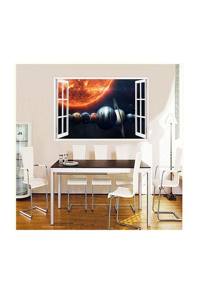 BV Decorative sticker, 3D window, Planet, 85 cm, 1037STK