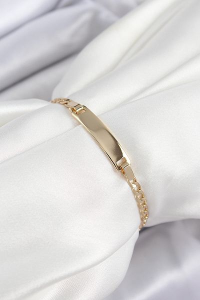 norsary Brass Rectangular Model Gold Color Xuping Baby Tag