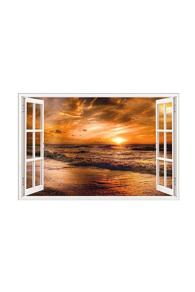 BV Decorative sticker, 3D Window, Large, Sunset, 85 cm, 607STK