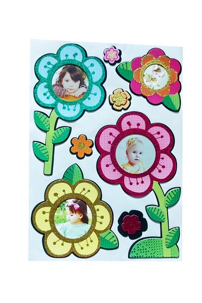 BV Decorative sticker, Flowers with pictures, 45 cm, WX-EB004