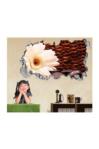 BV Decorative sticker, 3D hole in the wall, Flower, 85 cm, 183STK-1