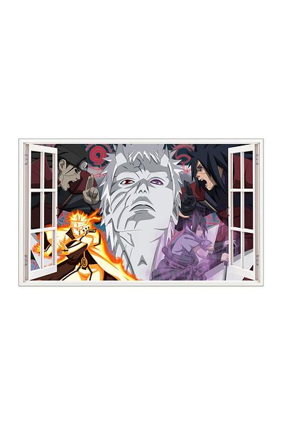 BV Decorative sticker, 3D window, Uchiha-Uzumaki, 85 cm, 1017STK