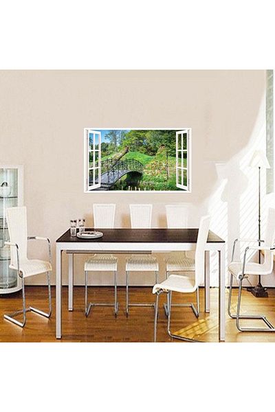 BV Decorative sticker, 3D Window, Bridge, 85 cm, 639STK
