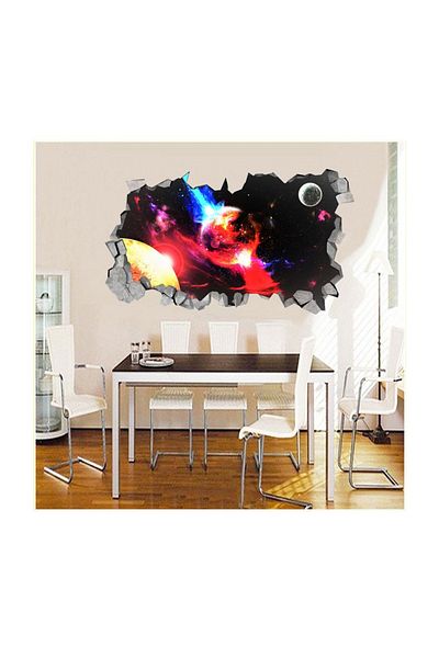 BV Decorative sticker, hole in the wall 3D, Planet, 85 cm, 1033STK