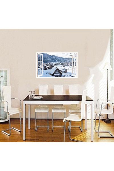 BV Decorative sticker, 3D Window, Winter, 85 cm, 684STK