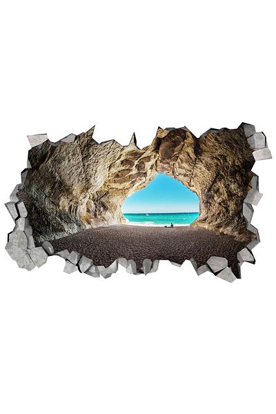 BV Decorative sticker, hole in the wall 3D, Beach, 85 cm, 167STK-1
