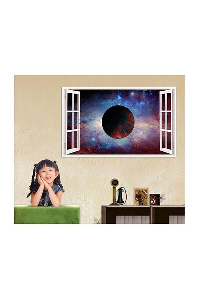 BV Decorative sticker, 3D window, Planet, 85 cm, 1043STK