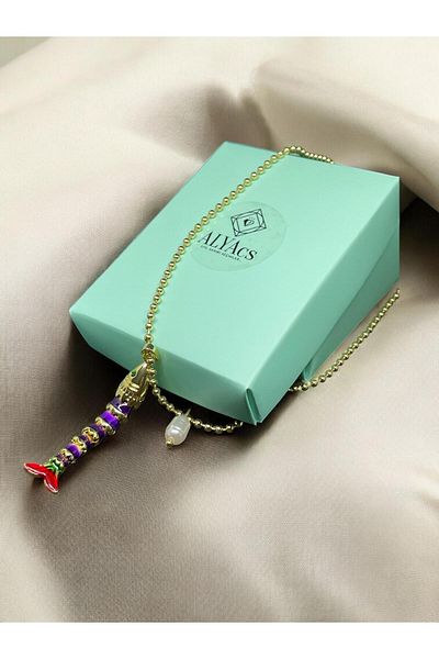 alyacs Colorful Steel Moving Fish Luck Necklace