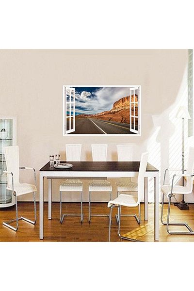 BV Decorative sticker, 3D Window, Road, 85 cm, 575PCS
