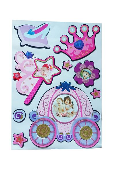 BV Decorative sticker, Carriage with pictures, 45 cm, WX-EB006
