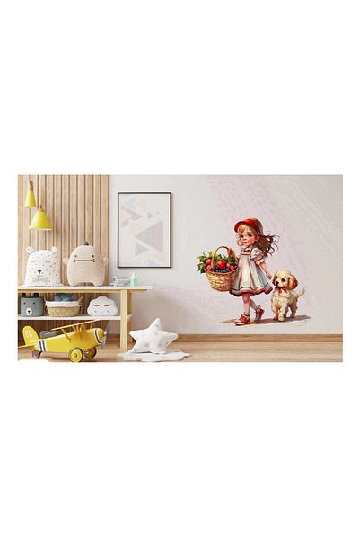 BV Decorative sticker, Little Girl and the Puppy, Multicolor, 63 cm, 1294STK-4