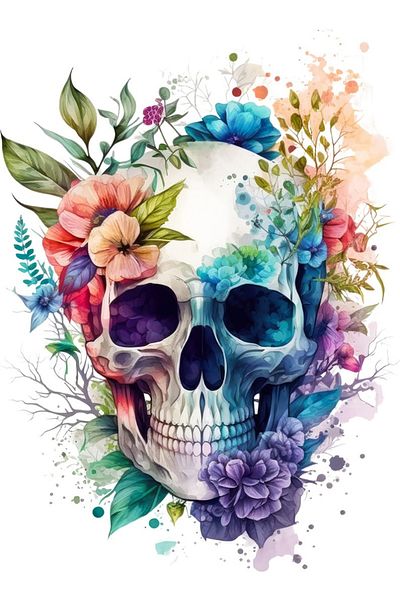 BV Decorative sticker, Skull, Multicolor, 80 cm, 1274STK-3