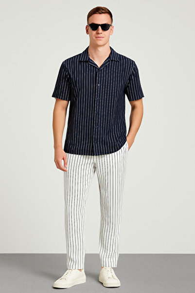 tetramoda Crepe Fabric Regular Fit Shirt Pants and Shorts Set Set of 3