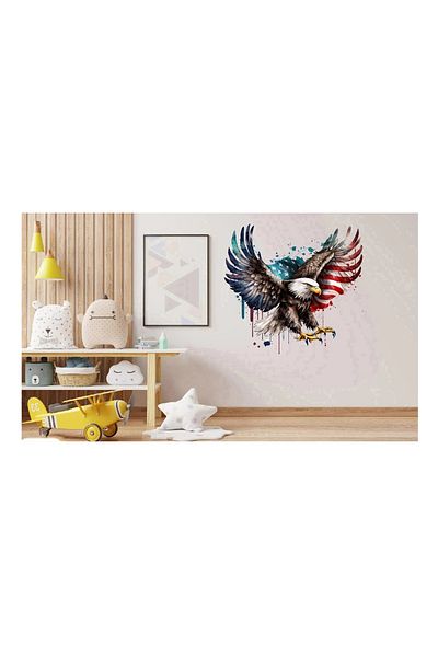 BV Decorative sticker, American Eagle, Multicolor, 61 cm, 1270STK-1