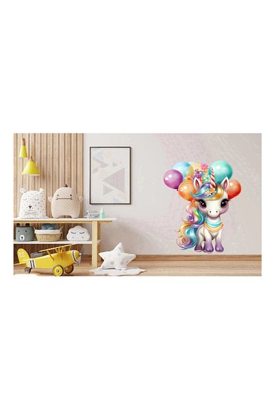 BV Decorative sticker, Unicorn, Multicolor, 80 cm, 1333STK-2