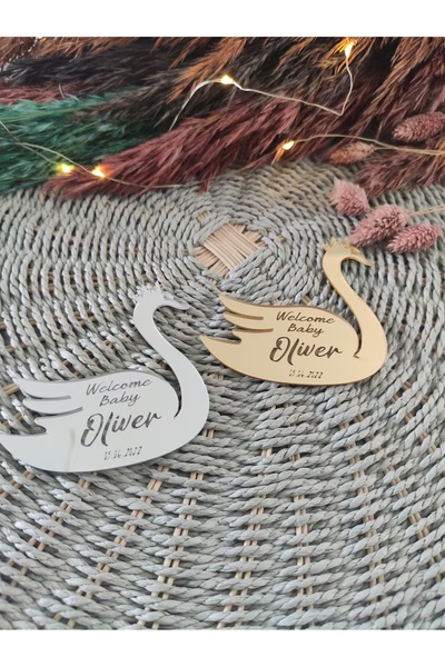 ELF REKLAM Swan Figured Newborn Magnet 1 Year Old Magnet 10 Pieces