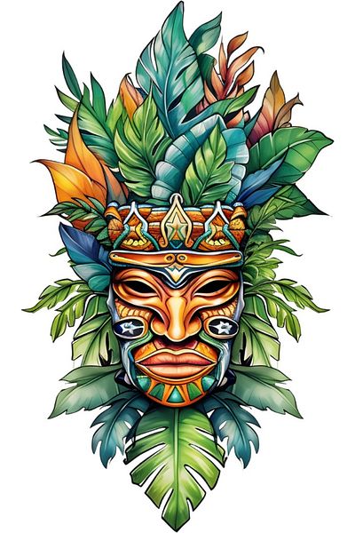 BV Decorative sticker, Mask, Multicolor, 90 cm, 1288STK-3