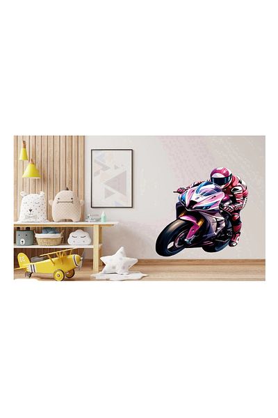 BV Decorative sticker, Motorcycle, Multicolor, 77 cm, 1336STK-4