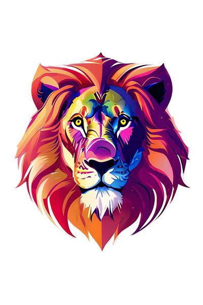 BV Decorative sticker, Lion, Multicolor, 68 cm, 1215STK