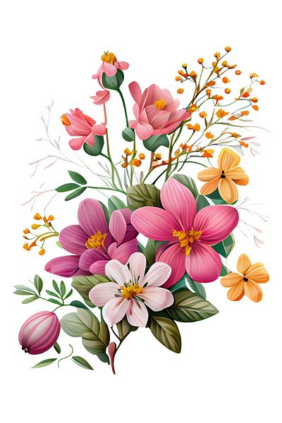 BV Decorative sticker, Flowers, Multicolor, 85 cm, 1216STK-1