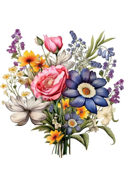 BV Decorative Sticker, Wild Flowers, Multicolor, 62 cm, 1319STK-10
