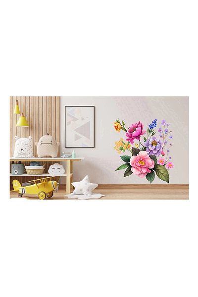 BV Decorative sticker, Flowers, Multicolor, 60 cm, 1216STK-3