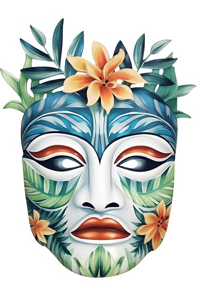 BV Decorative sticker, Mask, Multicolor, 78 cm, 1288STK-8