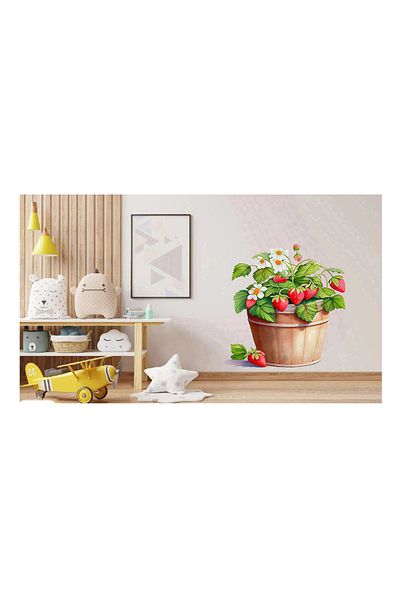 BV Decorative Sticker, Strawberry Pot, Red, 72 cm, 1261STK-9