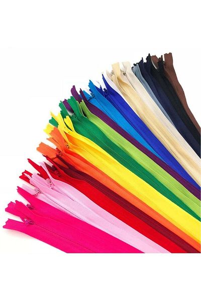 Abrar 25 Pcs Assorted Color 50 CM Length Invisible Zippers for Fashionable and Functional Sewing