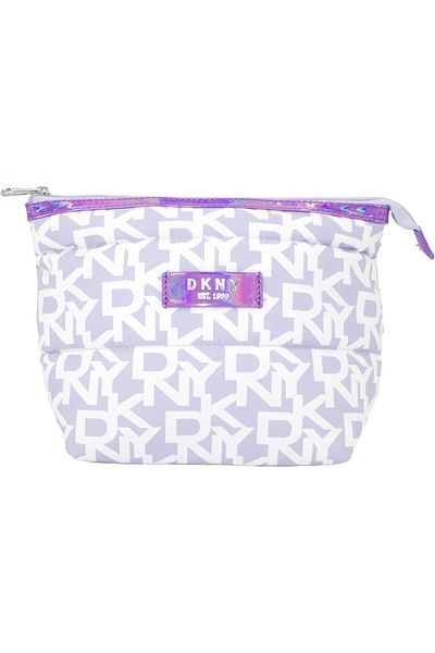 Dkny Signature Puffer T Stand Cosmetic Bag, Travel Make up Bag Small, Small Waterproof and Lightweig
