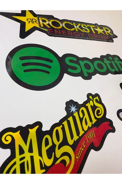 cakaybu Rockstar,Spotify,Meguiars,Laptop Sticker (Sticker) Notebook, Helmet, Bicycle, Motorcycle,