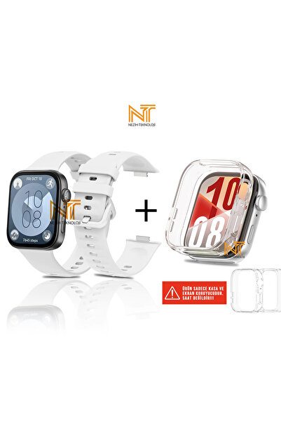 Nezih Case Huawei Watch Fit 2 Uyumlu Yumuşak Jel Silikon + Kasa Koruyucu