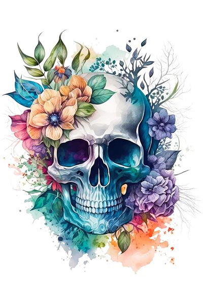BV Decorative sticker, Skull, Multicolor, 72 cm, 1274STK-5