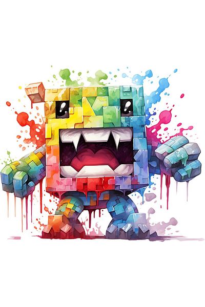 BV Decorative sticker, Minecraft, Multicolor, 1376STK-14