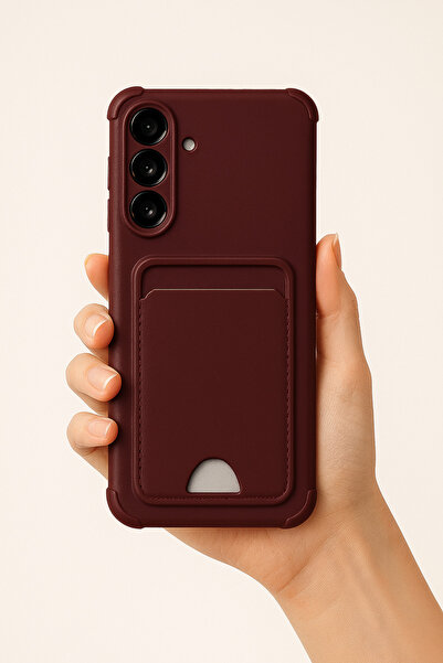 Rivor Samsung Galaxy A56 Uyumlu Kılıf Kamera Korumalı Kartlık Cüzdanlı Kadife...