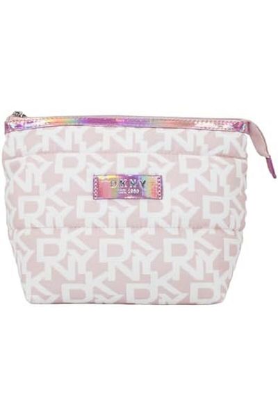 Dkny Signature Puffer T Stand Cosmetic Bag, Travel Make up Bag Small