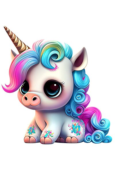 BV Sticker decorativ, Unicorn, Multicolor, 75 cm, 1202STK-4
