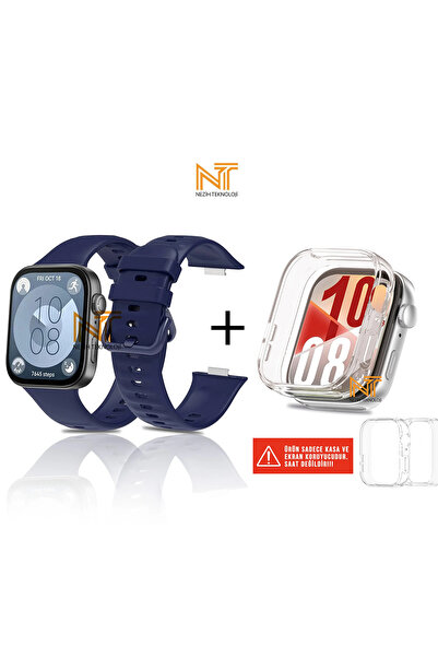 Nezih Case Huawei Watch Fit 2 Uyumlu Yumuşak Jel Silikon + Kasa Koruyucu