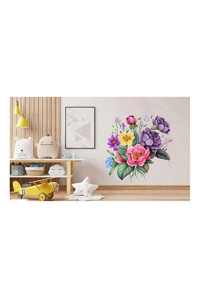BV Decorative sticker, Flowers, Multicolor, 64 cm, 1216STK-7