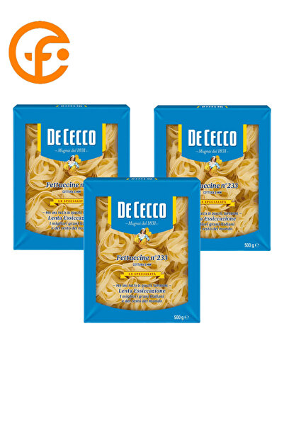 De Cecco Fettucine No. 233– 500 g x 3’lü Set