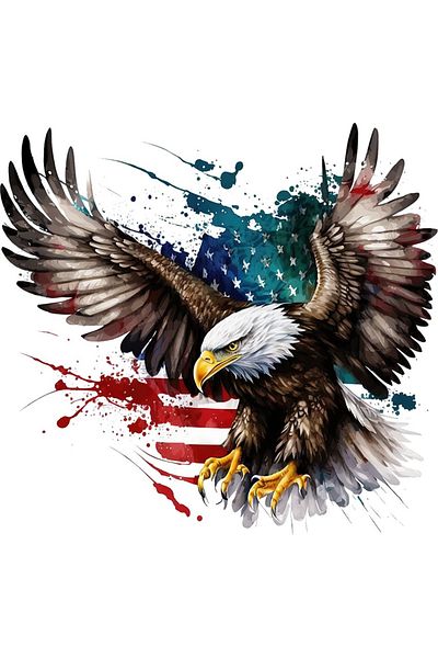 BV Decorative sticker, American Eagle, Multicolor, 63 cm, 1270STK-4